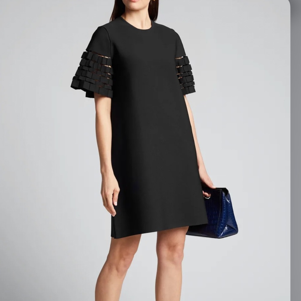 LELA ROSE Pleated Sleeve Shift Dress - Picture 7 of 8